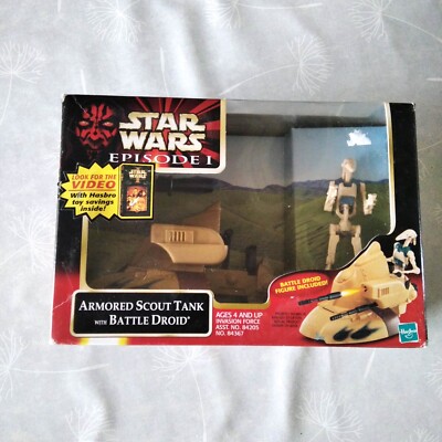 Hasbro Star Wars Episode I Armored Scout Tank With Battle Droid Action Figure