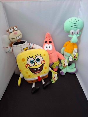 Spongebob Patrick Thaddäus Sandy Cheeks 2002/2003 NANCO PMS weiche Kuscheltiere