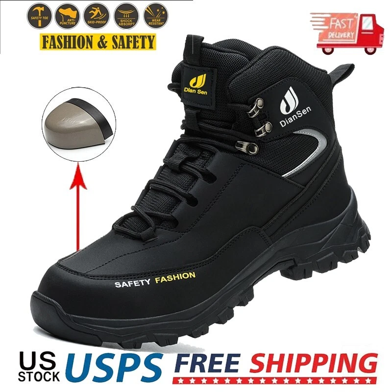 Mens Indestructible Steel Toe Shoes Work Boot Protective Boots Wear Resistant