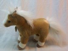 Aurora Miyoni TAN WHITE HORSE PONY 10" Plush STUFFED ANIMAL Toy