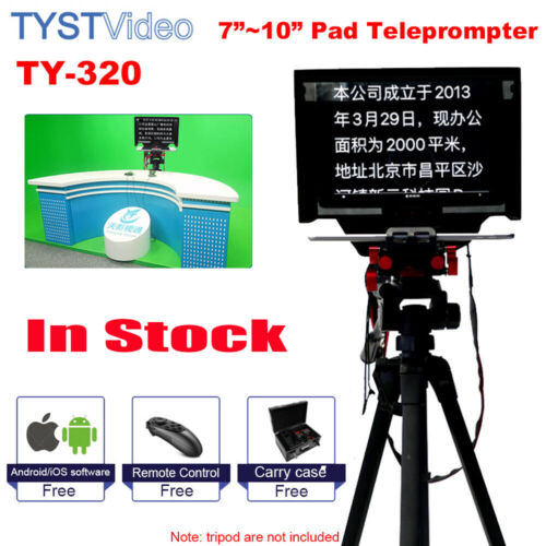 Teleprompter para tableta portátil TYST TY-320 Pro 7-10" pulgadas almohadilla con control remoto - Imagen 1 de 11