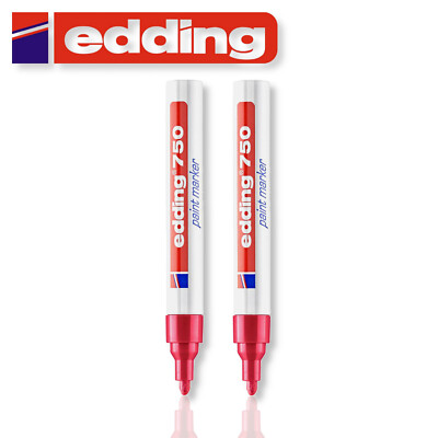 Edding 750 Black Blue Red Green Glossy Permanent Marker 2 Pcs.