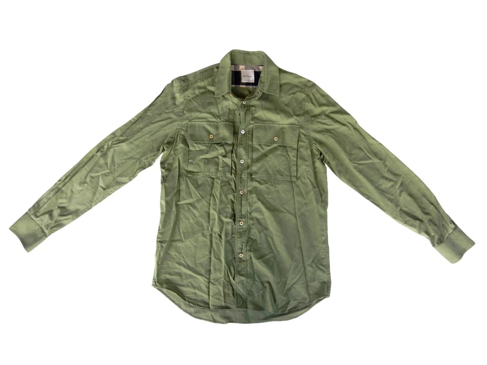 Paul Smith Italia Para hombres Nueva Camisa de Diseñador Algodón Cachemira Manga Larga x2 - Grande Foto 2 de 4