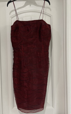 keep it simple ruched bandeau midaxi dress in dark red Isabel Ardee Women's Party Dress