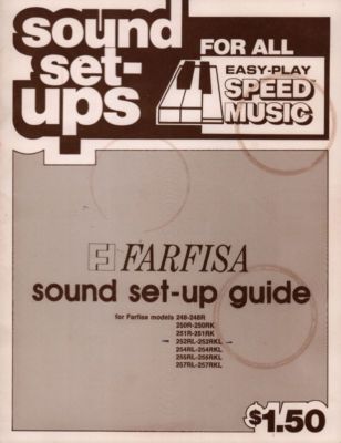 Farfisa Sound Set Up Guide(Sheet Music)-Good