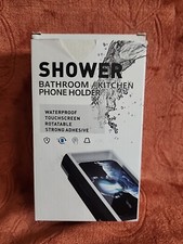 Waterproof Bathroom/Kitchen Phone Holder. Waterproof/touchscreen/rotates. New