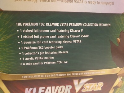 Pokmon Cards Kleavor V-Star Premium Collection Box 5 Packs Jumbo Kleavor  VStar | eBay