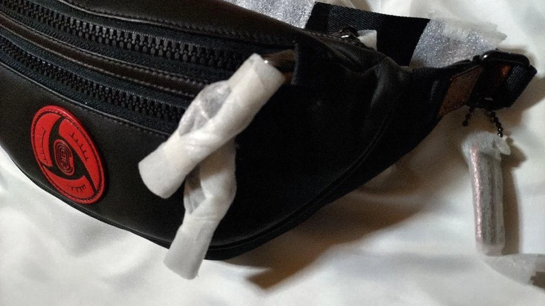 COACH x Michael B Jordan MBJ Naruto Black Copper Sharingan Belt Bag Black