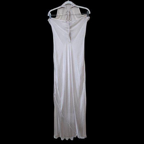 Vestido sin Mangas SKIMS Romance Chifón Halter Seda Paloma Mediano - Imagen 4 de 11