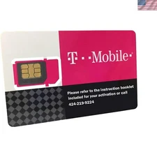 Prepaid SIM Card for T-Mobile: Unlimited 4G Data & USA Coverage - 30 Days