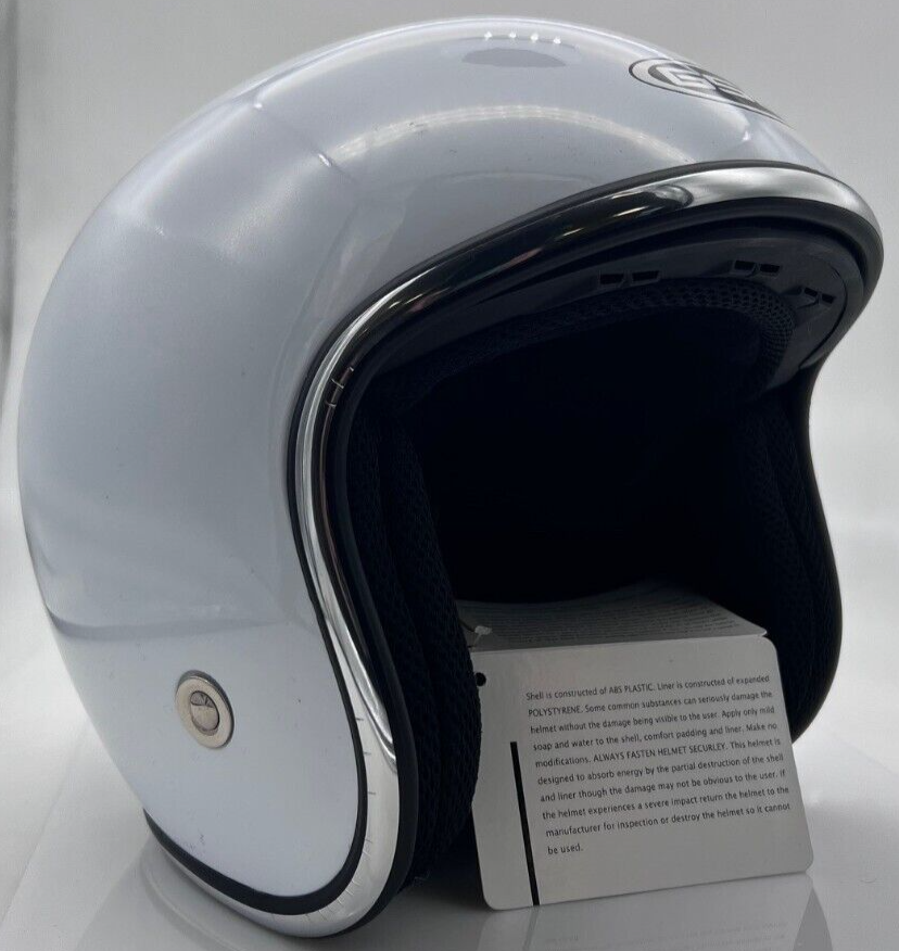 GSB HELMET G234 OPEN FACE FIBREGLASS GLOSS WHITE M ECE ex-display