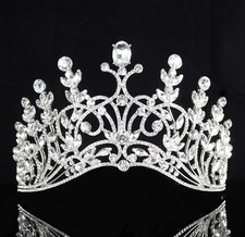 Vine Austrian Crystal Rhinestone Tiara Crown Wedding Pageant Prom Bridal Wed T77