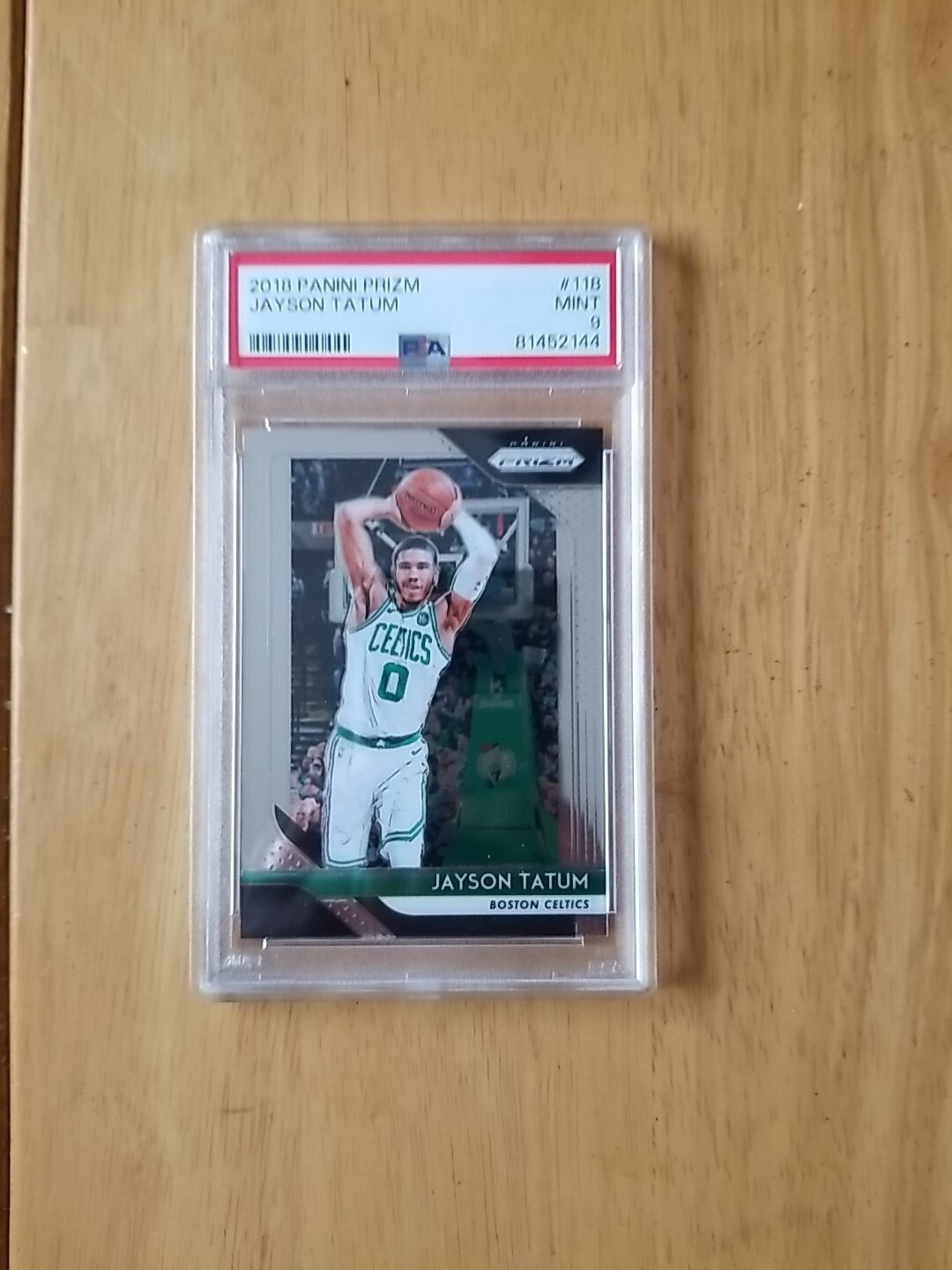 2018 Panini Prizm #118 Jayson Tatum PSA 9 view 1