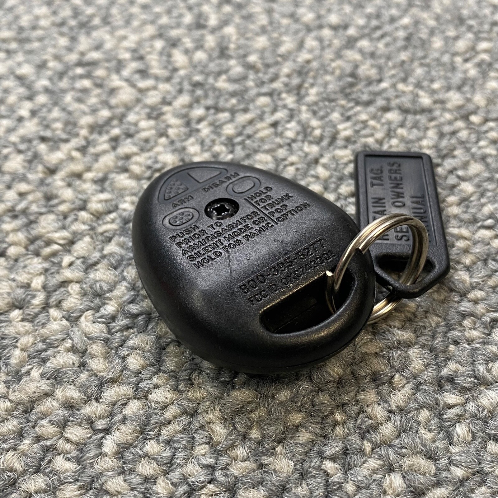 KARR Key Fob Remote Keyless Entry 4 Button Car Alarm Blue LED