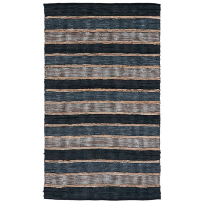 SAFAVIEH Vintage Leather VTL206Z Black / Natural Rug