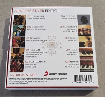 Andreas Staier Edition; Bach, Scarlatti, Telemann, Haydn, etc (10 