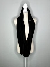 Beyond Yoga Infinity Scarf Zipper Pocket Soft Black Stretch Soft