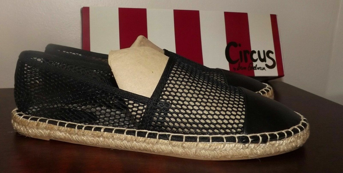 Circus by Sam Edelman Black Slip-On Loafers with Espadrille Trim Circus Sam Edeleman Shoes Womens 9 Carrin Espadrille Black  main image 3