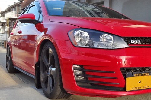 Rally Armor MF37-UR-BLK/SIL Black/Silver UR Mud Flaps for 18-21 MK7.5 VW Golf R - Picture 6 of 11