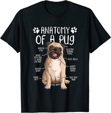 Funny Anatomy Pug Dog Pug Lover Gift Unisex T-Shirt