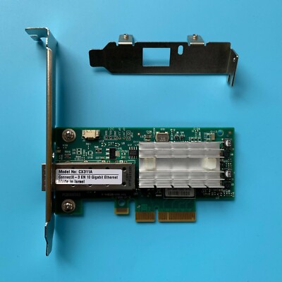 Mellanox CX311A ConnectX-3 EN 10GbE SFP+ PCIe Network Card + Cable - Open Box