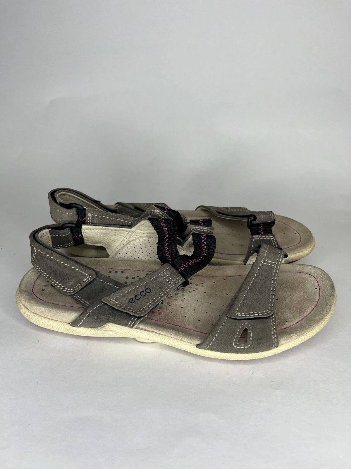 Sandali sportivi Ecco donna taglia 40 US 9 grigio scamosciato comodi passeggio escursionismo