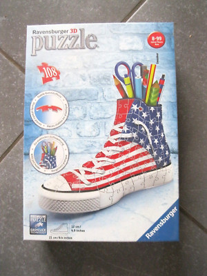 Ravensburger 3D Puzzle 12549 Sneaker American Style Praktischer Stiftehalter NEU