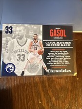 Marc Gasol 2017-18 Panini Chronicles Blue Parallel #82 Memphis Grizzlies /199