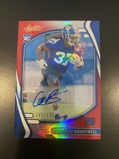 2021 Absolute Rookies Red Signatures Gary Brightwell Auto RC /100 NY Giants