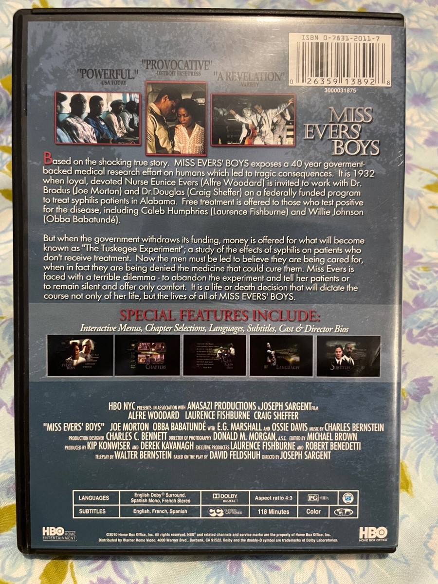 DVD Miss Evers' Boys Alfre Woodard Laurence FIshburne Joe Morton