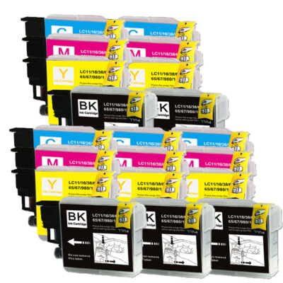 Replacement Ink Combo fits Brother LC61 MFC-J415W MFC-J615W MFC-J630W MFC-6490CW