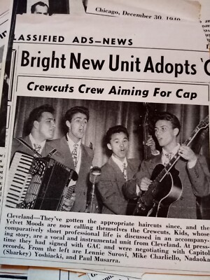 El24 Ephemera 50er Jahre Jazz Bild The Crewcuts Lennie Surovi Paul Musarra 