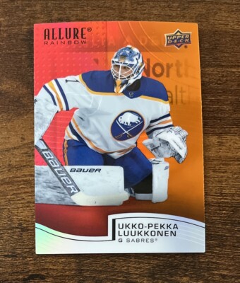 2021-22 UDAllure Ukko-Pekka Luukkonen Sabres Rainbow Red/Orange #R-24 Rookie