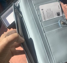 BREE Portmonee Geldbörse Leder Blau Geschenk...