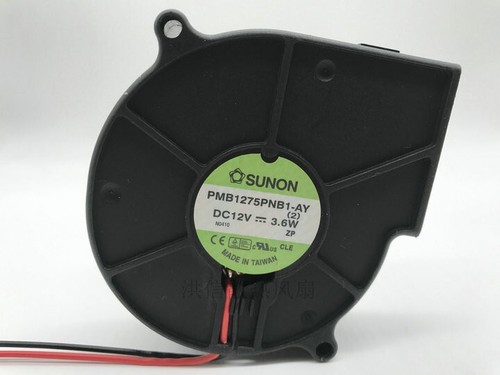 SUNON PMB1275PNB1-AY 12V 3.6W 7CM 7530 Turbo Blower Cooling Fan - Picture 2 of 4