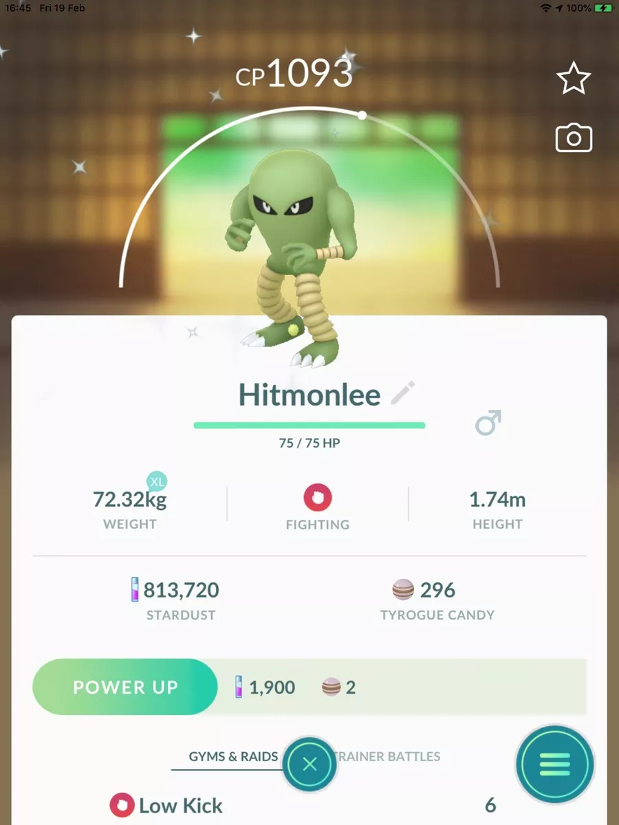 Pokemon New Release Shiny Hitmonlee Registered Or 30days Safe And Fast