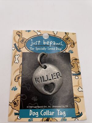 just bepaws dog collar tag ''KILLER'' - metal tag