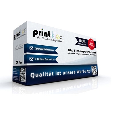 10x Premium Druckerpatronen für Epson EcoTank ET-2500 Farb Set- Easy Print Serie