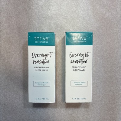 Lot of 2 Thrive Causemetics Overnight Sensation Brightening Sleep Mask 1.7fl oz