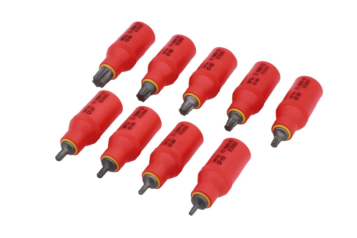 Laser Tools Insulated Star Bit Socket Set 3/8""D 9pc 8545