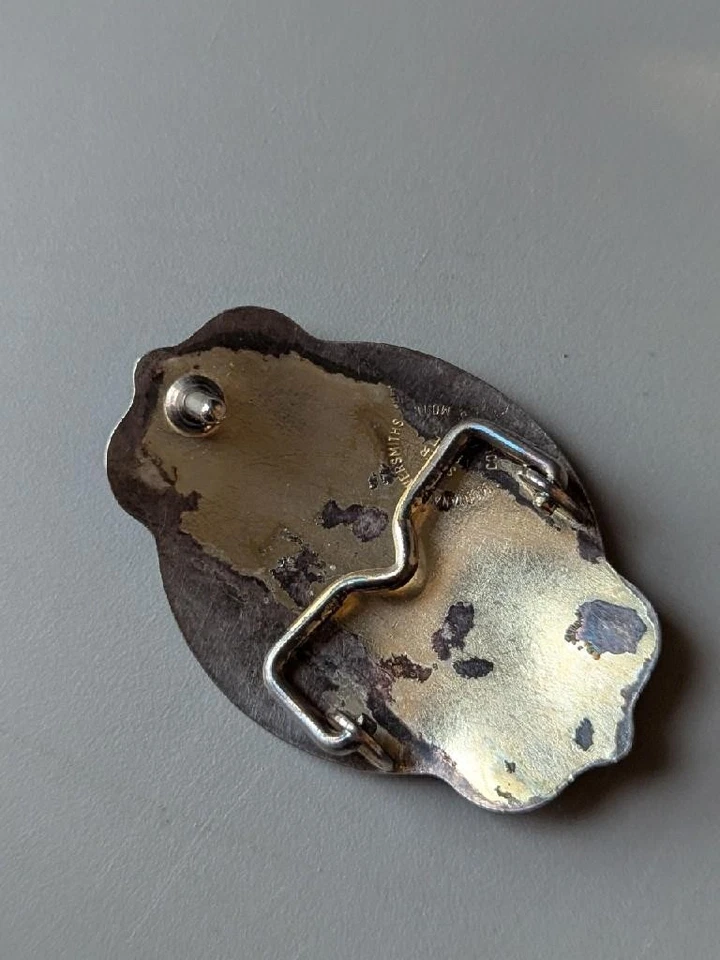 Винтажная пряжка для ремня MONTANA SILVERSMITHS ИНДЕЙСКАЯ СЕРЕБРЯНАЯ ТАРЕЛКА КОРЕННЫХ АМЕРИКАНЦЕВ - Изображение 4 из 4