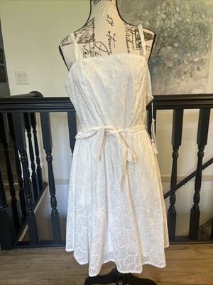 CALYPSO ST. BARTH  Eyelet Dress Sleeveless Knee Length Size 4