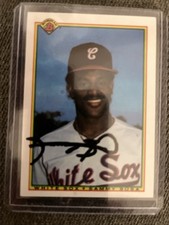 1990 Topps Bowman Sammy Sosa Autographed Rookie Card No 312