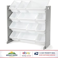 Kids Toy Storage Organizer with 12 Removable Bins for Playroom or Bedroom