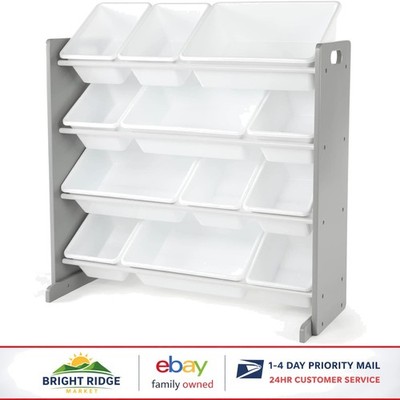 Kids Toy Storage Organizer with 12 Removable Bins for Playroom or Bedroom