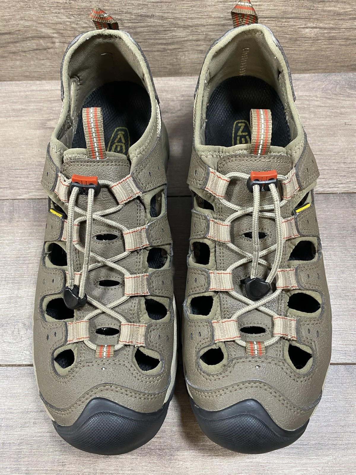 Sandali sportivi impermeabili Keen scarpe da trekking trail marroni da uomo taglia 13
