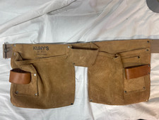 KUNYS Carpenters Full Grain Leather Tool Belt Holder Apron