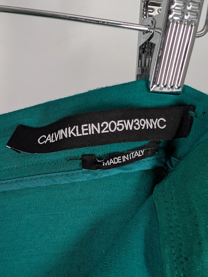 Saia Longa de Malha de Lã Verde Selva Calvin Klein 205w39nyc 28" Cintura Raf Simons - Imagem 4 de 4