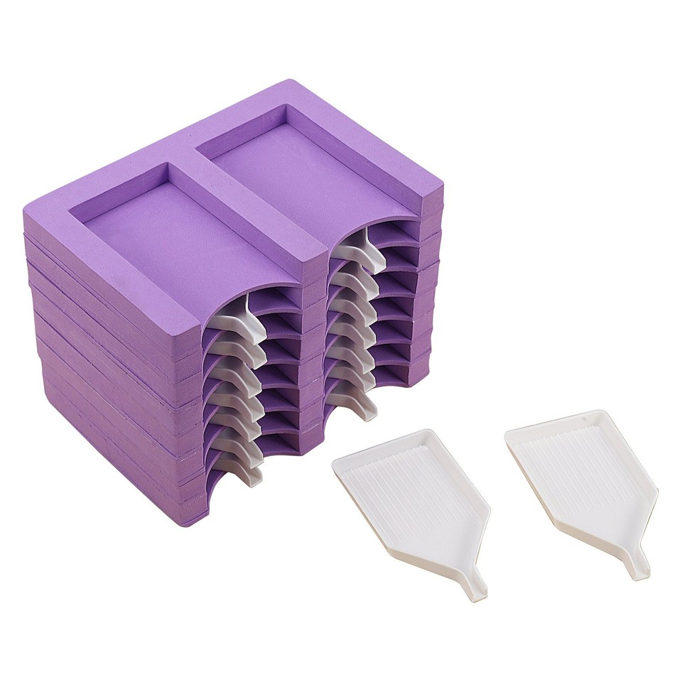 Diamant-Tablett-Organizer, 30 Stück – Mit Deckel, Stapelbar, Für 5D Diamantmalerei