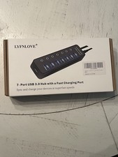 Powered USB Hub 3.0 Extender, Multiple Port Hub Splitter NEW, Open Box